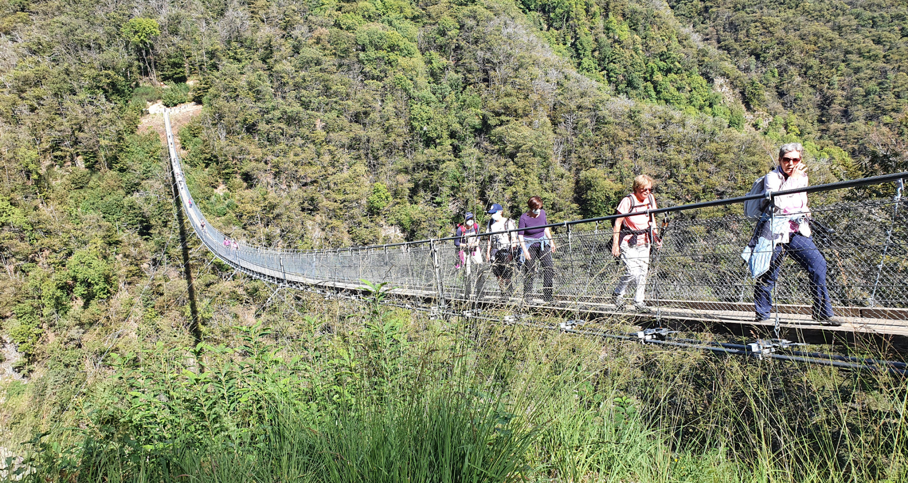 Mehr über den Artikel erfahren Wanderung von Monte Carasso (Curzùtt) über die Tibetanische Brücke „Carasc“ nach San Defendente